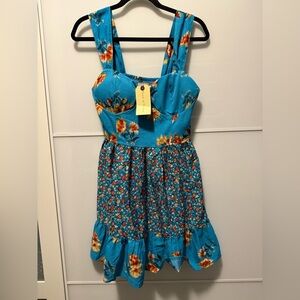 NWT Floral Blue Mini Dress